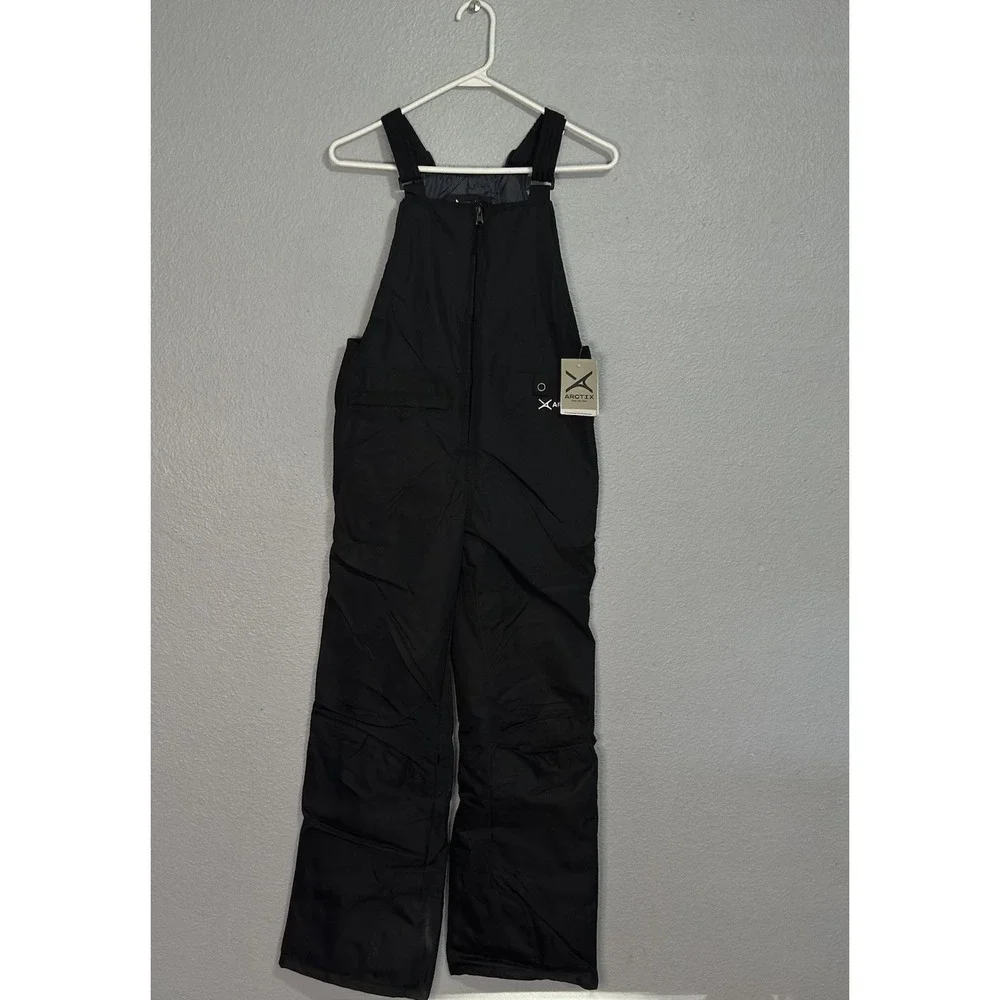 Arctix Kids Insulated Snow Bib Overalls Black Size L 14/16 NWT Winter Ski Pants